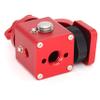 360 Rotating Pan Tilt Bracket with Locating Pins, Camera 3/8" Screws Fixed 1/4" Monitor Bracket, Adjustable Back and Forth for Tripod Mount Ball Head DSLR Camera Arca Swiss Compatible (Red) view 3