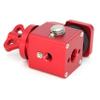 360 Rotating Pan Tilt Bracket with Locating Pins, Camera 3/8" Screws Fixed 1/4" Monitor Bracket, Adjustable Back and Forth for Tripod Mount Ball Head DSLR Camera Arca Swiss Compatible (Red) view 4