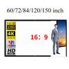 16:9 Full Projector Screen Home Cinema 60/72/100/150 Inch Indoor Outdoor Foldable Video Projection Screen Projector (Size : 120 inch) view 4