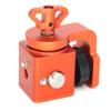 360 Rotating Pan Tilt Bracket with Locating Pins, Camera 3/8" Screws Fixed 1/4" Monitor Bracket, Adjustable Back and Forth for Tripod Mount Ball Head DSLR Camera Arca Swiss Compatible (Orange) view 1