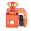 360 Rotating Pan Tilt Bracket with Locating Pins, Camera 3/8" Screws Fixed 1/4" Monitor Bracket, Adjustable Back and Forth for Tripod Mount Ball Head DSLR Camera Arca Swiss Compatible (Orange) view 2