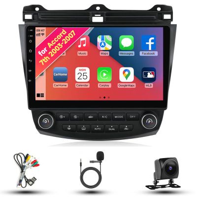 Radio for Honda Accord 7th 2003-2007 Android 13 10.1" IPS Touch Screen, Car Stereo with CarPlay & Android Auto, GPS Navigation DSP SWC 5G WiFi Camera 8CORE 6+128GB