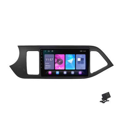Android 14 Car Stereo Wireless Carplay Auto Radio Compatible with KIA Morning 2011~2017 Car Entertainment Multimedia System with Bluetooth GPS Navigation FM Radio,1G+16G