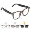 Tulbeys Smart Glasses for Women Men, Bluetooth Glasses with Photochromic Lenses Touch Control Voice Assistant for Clear Audio, Remote Photo, Brown Frame and Black Legs, Perfect for Indoor Outdoor view 1