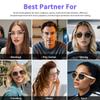 Tulbeys Smart Glasses for Women Men, Bluetooth Glasses with Photochromic Lenses Touch Control Voice Assistant for Clear Audio, Remote Photo, Brown Frame and Black Legs, Perfect for Indoor Outdoor view 4