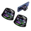 Huiteng XR Mini Magnetic Bluetooth Speaker-G200 Phone Stand Speaker Portable RGB 3D Sound Wireless Speaker with Strong Magnet for Home/Office/Travel/Anything Metal (Black 2PCS) view 1
