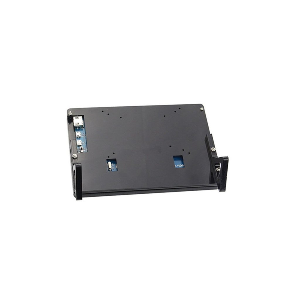 Black Front & Back Shell + Base + Screws for Raspberry Pi 2 B 7 inch LCD Screen