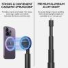 Golf Monopod Stick, Golf Swing Phone Holder, 46" Magnetic Aluminum Alloy Selfie Stick w/Tri-Leg Tripod Base Spike Stake Mount, Compatible w/iPhone Camera Magsafe, Golf Training Aid view 3