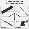 Golf Monopod Stick, Golf Swing Phone Holder, 46" Magnetic Aluminum Alloy Selfie Stick w/Tri-Leg Tripod Base Spike Stake Mount, Compatible w/iPhone Camera Magsafe, Golf Training Aid view 4
