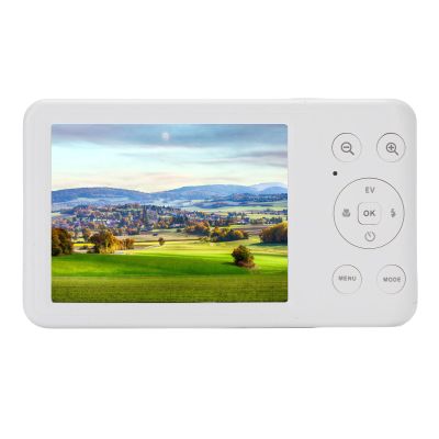 4K Digital Camera, 64MP 4K Vlogging Camera with Flash for Photography, 10X Optical Zoom 2X Digital Zoom Autofocus Point and Shoot Cam with 3in Screen for Beginners Teens (White)