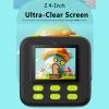 Instant Print Camera for Kids, 2.4 Inch Screen 1080P Kids Camera Instant Print with 2 Rolls Paper, Built in 32GB Card, for Boys & Girls (Black-Green) view 2