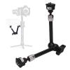 11 Articulating Magic Arm Clamp Mount, Camera Monitor Mount with 1/4 Screw and Locating Pins & Holes, Articulating Arm for DSLR Action Camera Video Light view 1