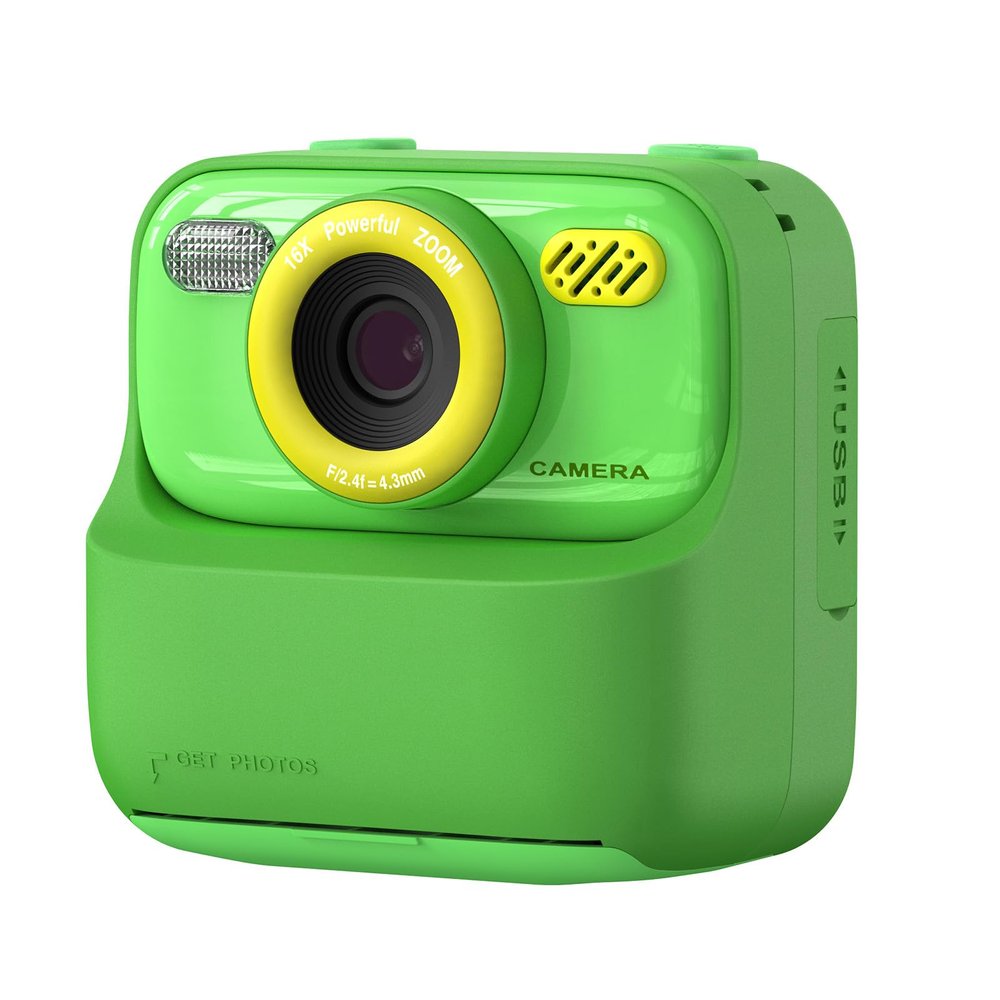 Luocute Kids Digital Camera Kids Camera Instant Print Versatile Video Photo Toy 2.4 Inch Screen Buil in 32GB Card 10 Year Old Girl Birthday Gifts 6 Year Old Boy Birthday Gift (Green)