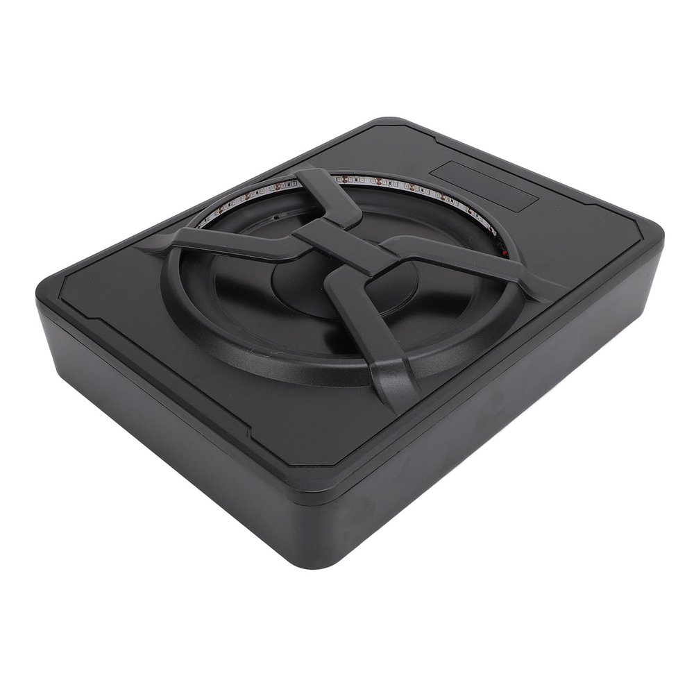 10 Inch 800W Slim Underseat Subwoofer with Amplifier Under Seat Active Powered Car Truck Subwoofer Sub K GX10APR (Blue)