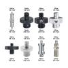 BMXIJW 1PCS Cameras Screw Male 1/4'' to 1/4 3/8 5/8 M4 M5 M6 M8 M10 M12 Inch Tripod Mount Adapter Quick Release Plate for DSLR Ballhead(CS002) view 4