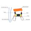 HERCHR Scuba Diving Lanyard, Heavy Duty Stainless Steel Spring Coiled Lanyard with Quick Release Buckle and Webbing Strap for Cameras and Dive Lights (Orange) view 4