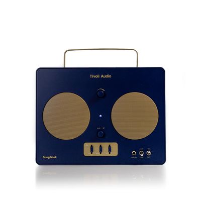 Tivoli Audio Songbook, Premium Bluetooth Sound System with 1/4" Auxiliary Input and Built-in Preamp(Parent) (Blue/Gold)