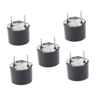 DECHOUS 5 PCS Dc Sound Alarm Small Enclosed Electronic Electromagnetic with Wires Black for Industrial Applications Low Power Consumption Output