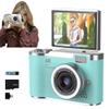 4K Foldable Screen Student Camera, 2025 New Point and Shoot Digital Cameras, FHD 4K Digital Camera for Photography with Flip Screen, 8X Zoom 48MP Digital Camera for Teens Adult (Green, 32GB TF Card) view 1
