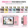 4K Foldable Screen Student Camera, 2025 New Point and Shoot Digital Cameras, FHD 4K Digital Camera for Photography with Flip Screen, 8X Zoom 48MP Digital Camera for Teens Adult (Green, 32GB TF Card) view 2