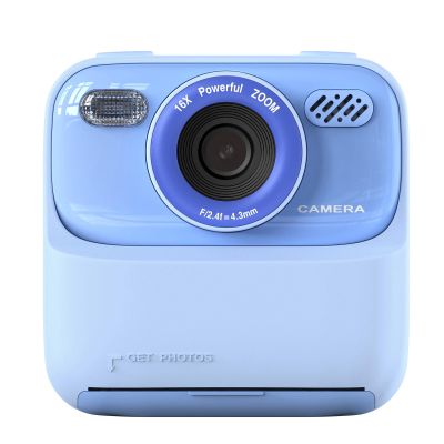 Kids Camera Instant Print, Dual Lens 48MP Digital Camera for Boys Girls, 1080P HD Video, 2.4in Screen, Selfie Cam with 32GB Card, 2 Rolls Printer Paper (Blue)