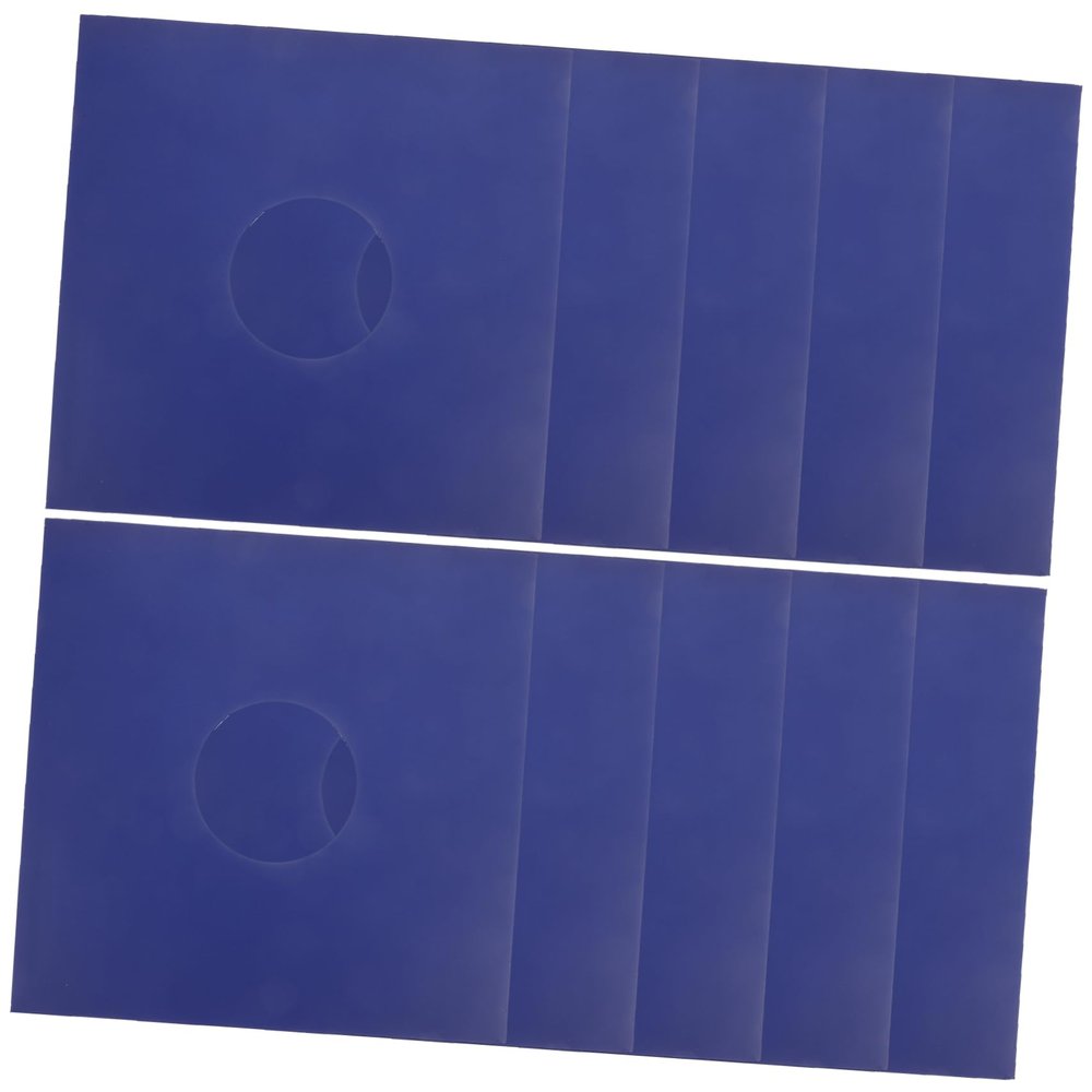 LIOOBO 10PCS Vinyl Record Sleeves Sturdy Protective Covers for 12 Records for Collectors and Music Lovers Black
