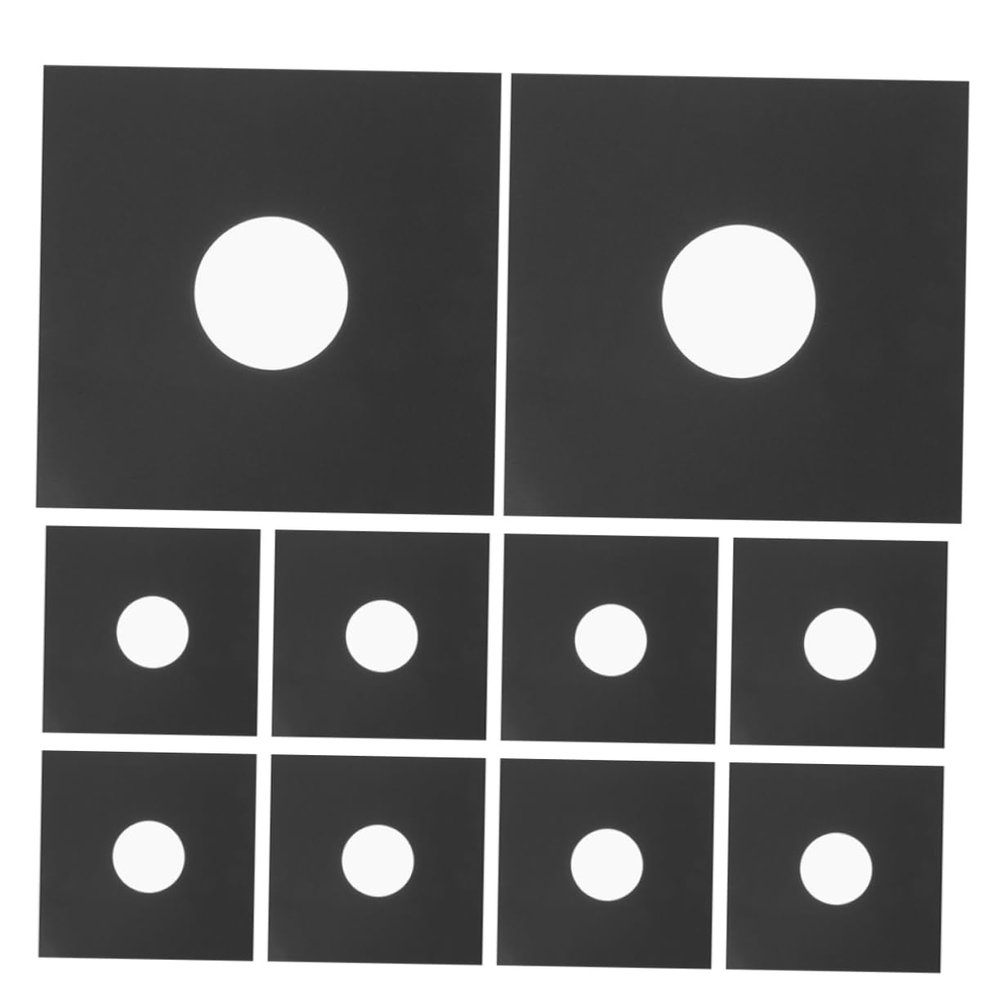 LIOOBO 10pcs Record Sleeves Durable Record Protectors Outer Album Covers for Dust Stain Protection Keep Your Collection Clean Shiny
