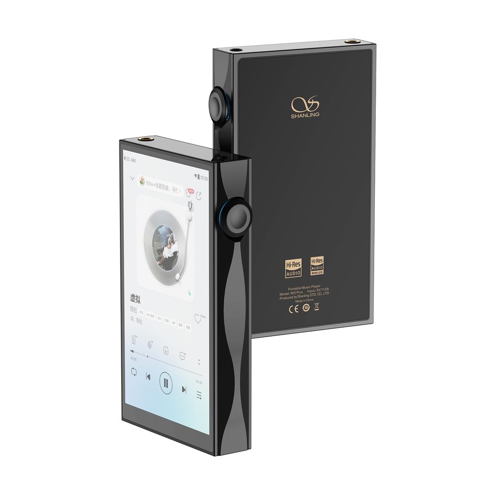 SHANLING M3 Plus Android13 Player,Portable Digital Audio Player,MP3/MP4 Player,Snapdragon 665 4GB+64GB,4X CS43198 DAC,768kHz/32bit,DSD512,MQA 16X3.5mm/4.4mm,800mW@32 Output (Black)