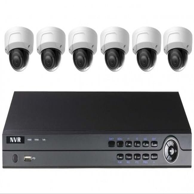 CCTVWHOLESALEOUTLET 8CH AI 4K NVR Security System with 4mm Fixed Lens 6 Outdoor 2MP Dome Cameras, 2TB HDD, Smart Detection, PoE