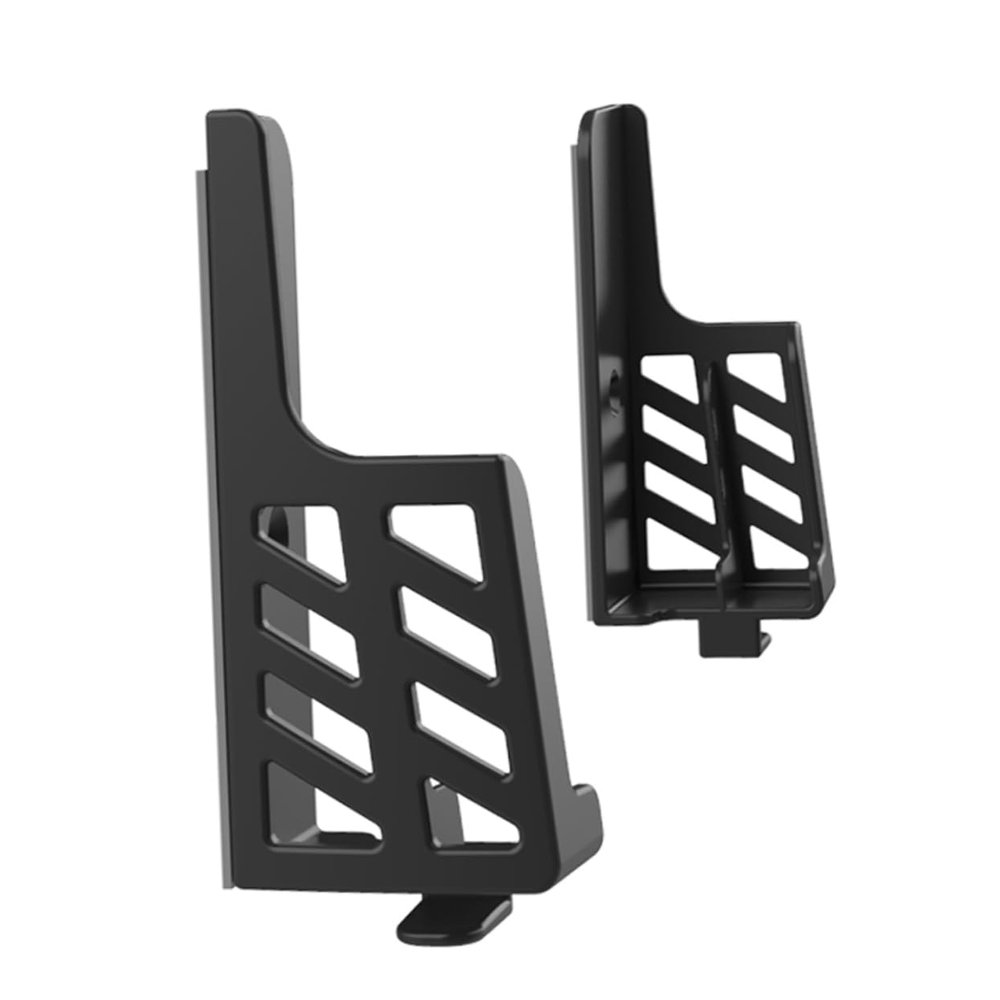 SWOOMEY 1pc Double-Slot Wall Bracket Holder for Tablets Mobile Phones Storage Stand Space-Saving Design Easy Installation Compatible Various Occasions Black
