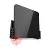 SWOOMEY 1pc Double-Slot Wall Bracket Holder for Tablets Mobile Phones Storage Stand Space-Saving Design Easy Installation Compatible Various Occasions Black view 3
