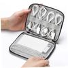 Vaguelly Digital Accessories Storage Bag Mini Organizer for Earphones USB Cables Power Banks Single Layer Portable Case for Travel Black view 4