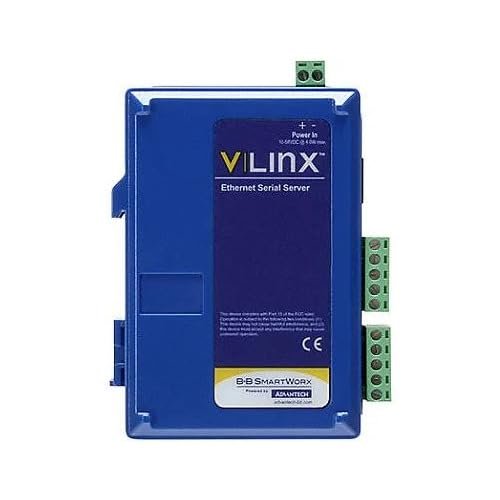 BB-VESR902T Industrial Ethernet Serial Device Server, 2 Serial TB, 1x 10/100 Ethernet RJ45, ETHERNET to SER RS-232/422/485, DIN Mt
