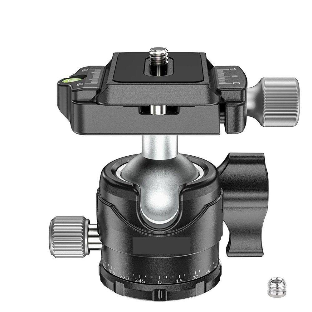 30mm Low Profile Tripod Ball Head 360 Degree Rotatable Tripod Head for DSLR Camera Telescope Phone Clip Max Load 5kg