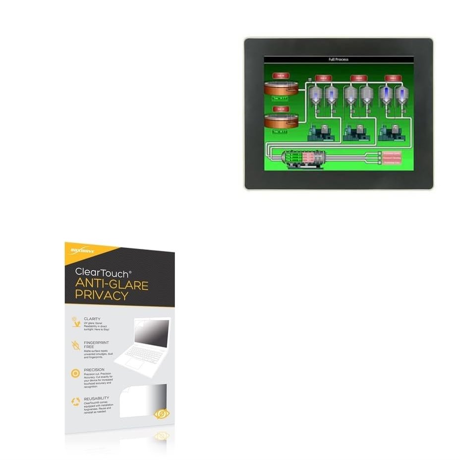BoxWave Screen Protector Compatible with Red Lion G12S1100 - ClearTouch Anti-Glare Privacy (2-Pack), Privacy Screen Protector Flexible Film Anti-Glare