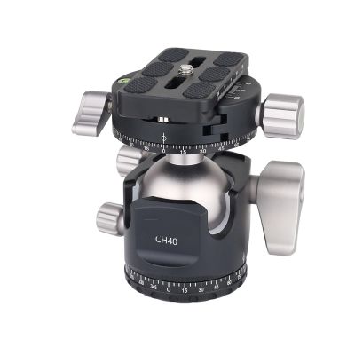 CH40 Low Profile Tripod Ball Head Damping Fine Tune Panoramic ballheads Lower Gravity Center Smooth Operation High Build