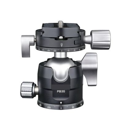 Low Profile Ball Head 360 Degree Rotatable Tripod Head for DSLR Cameras PB40 Double Panoramic ballHead for Tripods Monopods(PB35)