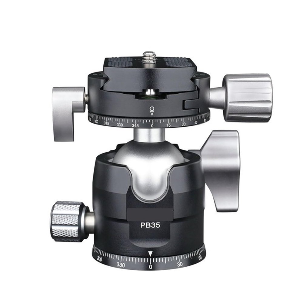 Low Profile Ball Head 360 Degree Rotatable Tripod Head for DSLR Cameras PB40 Double Panoramic ballHead for Tripods Monopods(PB35)