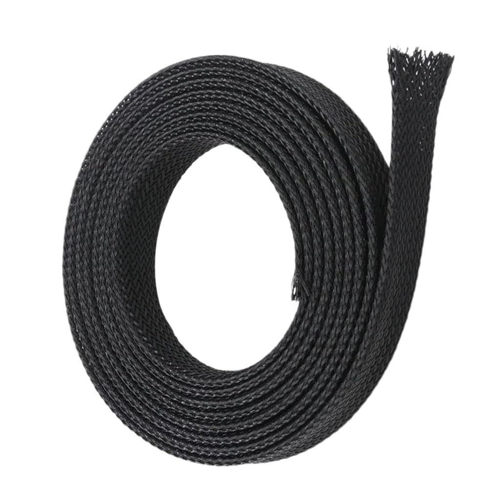 10M Flexible Cable Sleeving, Width 4~30mm Compact PET Sleeve for Vehicle Harness Finishing and Protection(30mm)