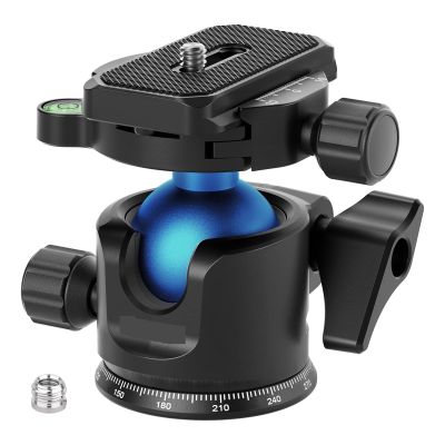 EH36 Tripod Ball Head Low Profile Tripod Head Metal Lower Gravity Center Design Smooth Operation Max Load 15kg/33lbs(EH36-Blue)