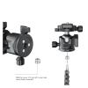 EH36 Tripod Ball Head Low Profile Tripod Head Metal Lower Gravity Center Design Smooth Operation Max Load 15kg/33lbs(EH36-Blue) view 2