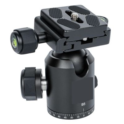 B5 Ballhead Tripod Mount Adapter 36mm Ball Head Adapter 1/4 3/8 Inches Screw Hole Quick Release Plate for Camera Tripod