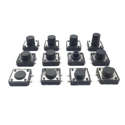 100PCS PCB Tactile Tact Mini Push Button Switch SMD 4pin Micro Switch 12 * 12 * 4.3/5/6/7/8/9 MM 12x12*4.3/4.5MM/5MM/5.5MM/6MM/6.5H(12x12x4.5H)