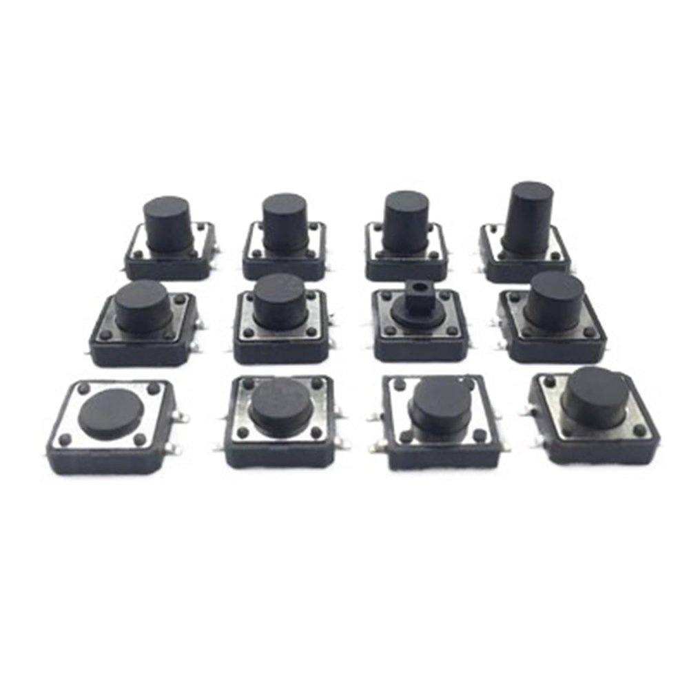 100PCS PCB Tactile Tact Mini Push Button Switch SMD 4pin Micro Switch 12 * 12 * 4.3/5/6/7/8/9 MM 12x12*4.3/4.5MM/5MM/5.5MM/6MM/6.5H(12x12x4.5H)