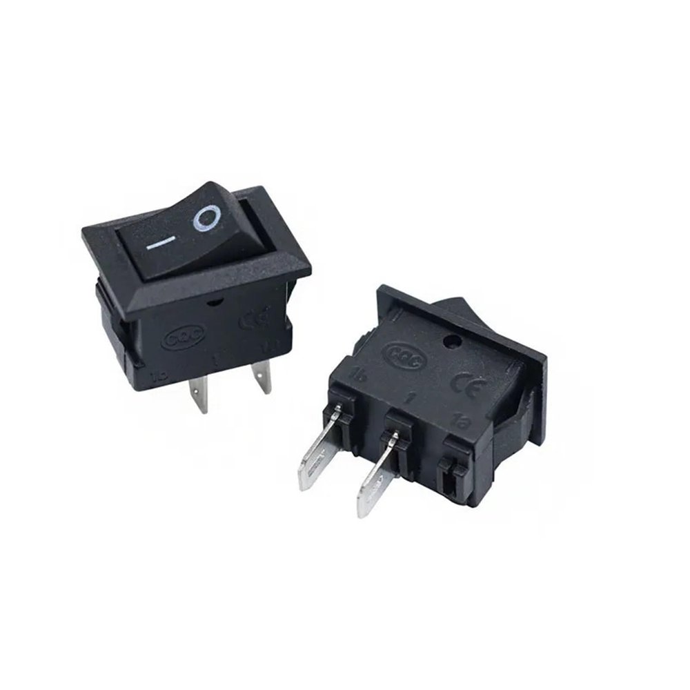 10Pcs Boat Rocker Switch 2pin ON-Off 3A 250V 6A 125V AC 10 * 15mm Power Switch I/O SPST Snap Small Rocker Switch