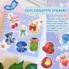 105PCS Coquette Stickers Pack, Cute Aesthetic Stickers, Small Coquette Sticker Pack, Holographic Waterproof Vinyl Decals for Water Bottles, Laptop, Phone Case, Tablet & Scrapbook Decor view 2