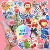 105PCS Coquette Stickers Pack, Cute Aesthetic Stickers, Small Coquette Sticker Pack, Holographic Waterproof Vinyl Decals for Water Bottles, Laptop, Phone Case, Tablet & Scrapbook Decor view 3