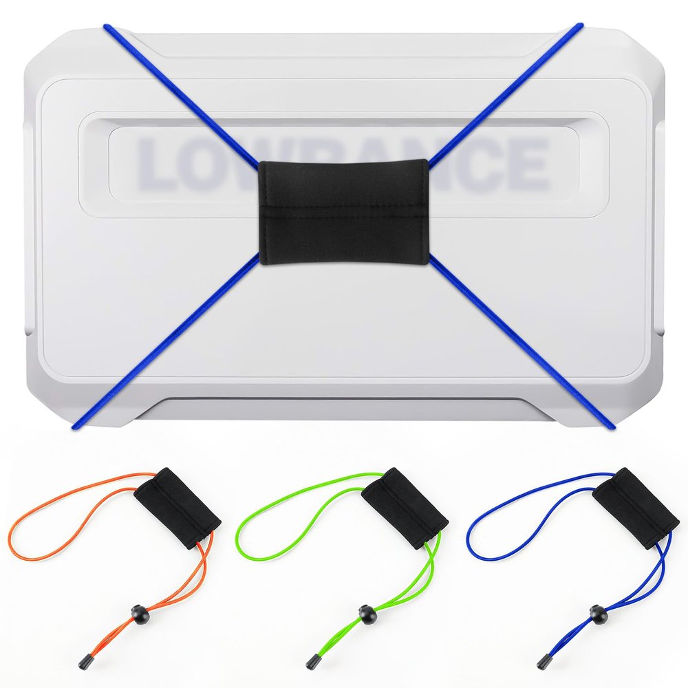 HolyMaji 3 Pcs Fishing Graph Cover Straps - Keep Your Fish Finder Cover Secure During Travel (3 Colors)