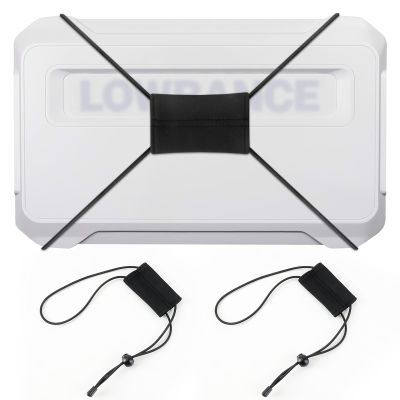 HolyMaji 2 Pcs Fishing Graph Cover Straps Adjustable Bungee - Keep Your Fish Finder Cover Secure During Travel (Black)