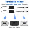 HolyMaji 2 Pcs Fishing Graph Cover Straps Adjustable Bungee - Keep Your Fish Finder Cover Secure During Travel (Black) view 2